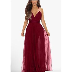 NEW Deep V Neck Split Cocktail Formal Bridesmaid Maxi Dress S